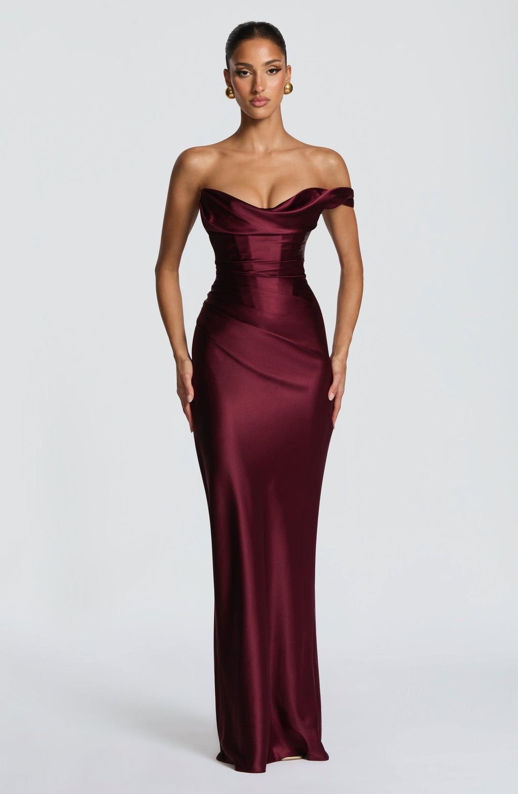 Thalassa Maxi Elbise - Kiraz Rengi