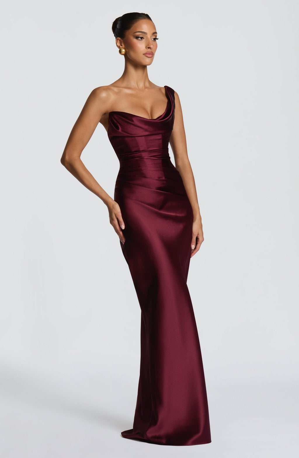 Thalassa Maxi Elbise - Kiraz Rengi