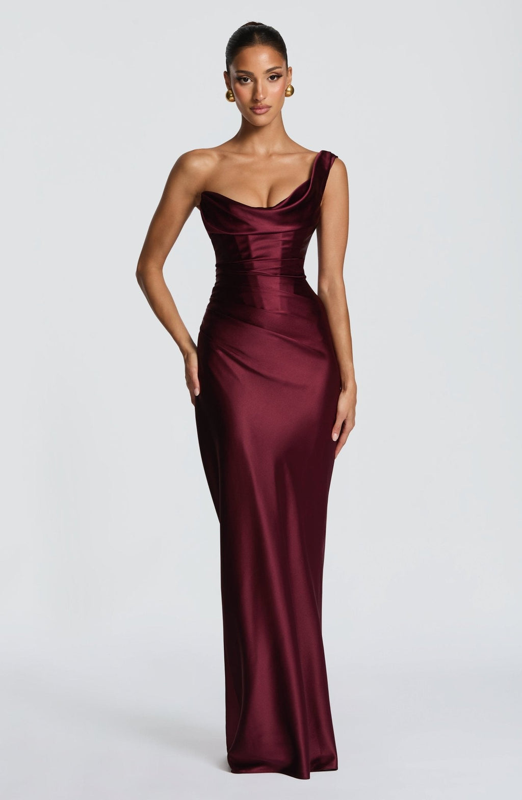 Thalassa Maxi Elbise - Kiraz Rengi