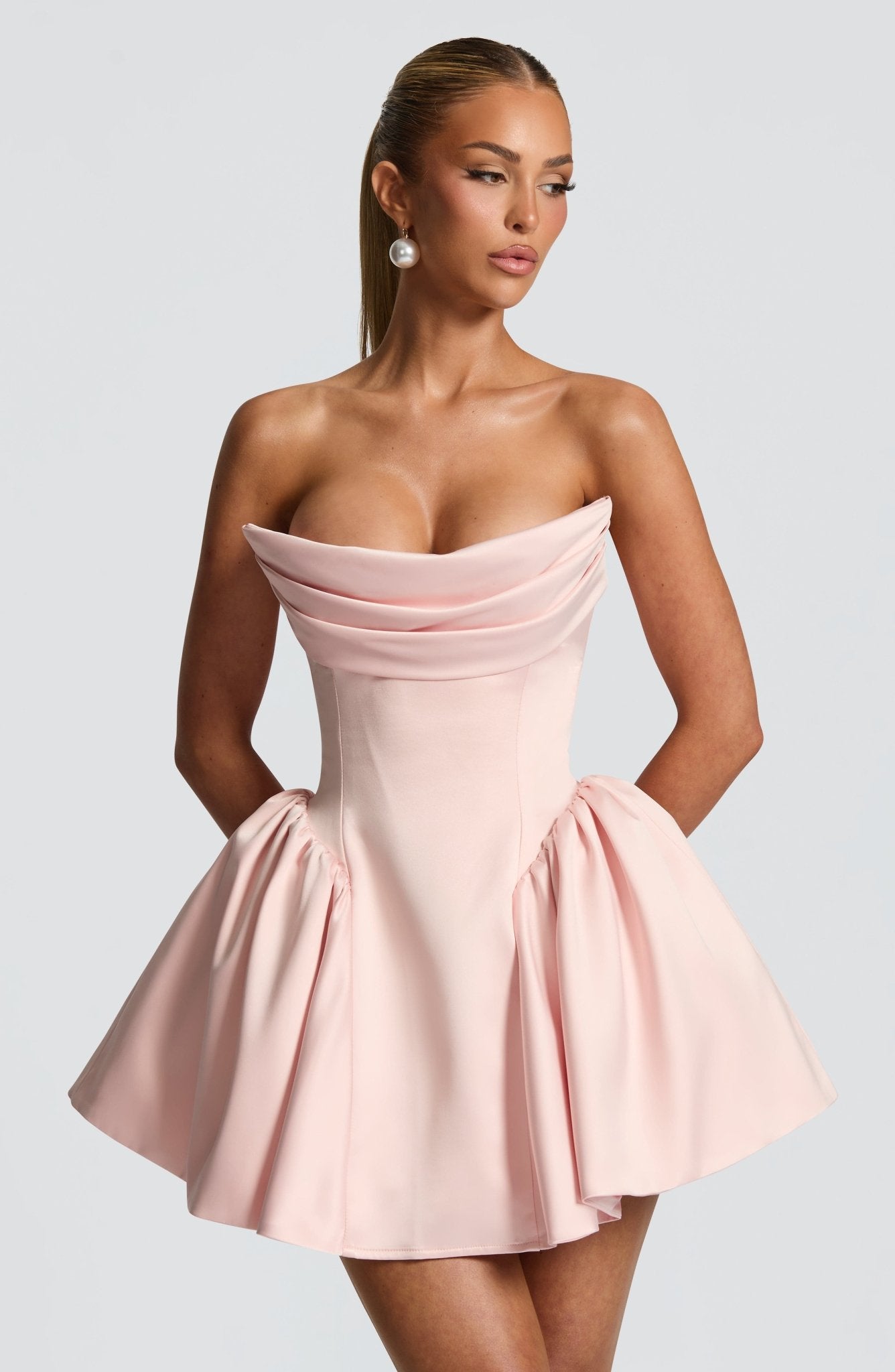 Trinity Mini Elbise - Pembe