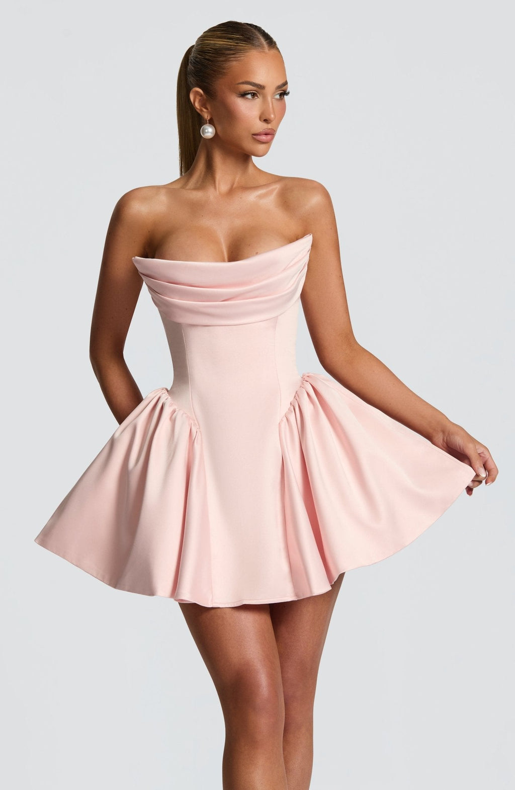 Trinity Mini Elbise - Pembe