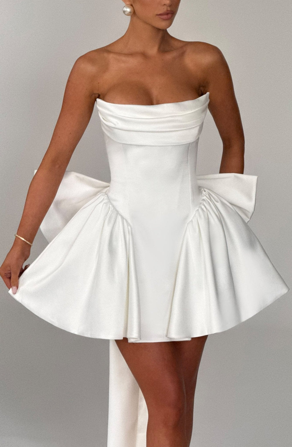 Trinity Mini Elbise - Fildişi