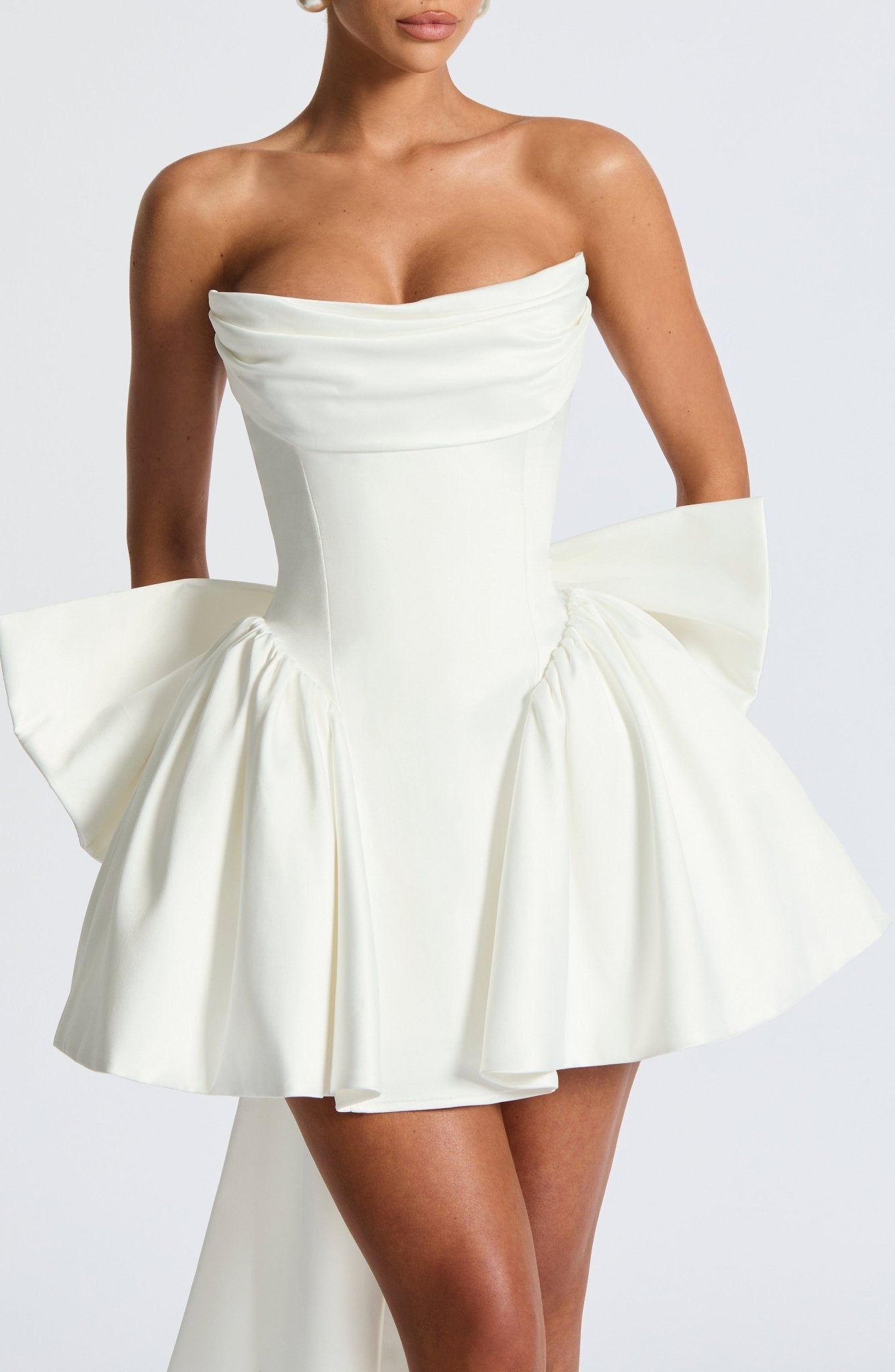 Trinity Mini Elbise - Fildişi
