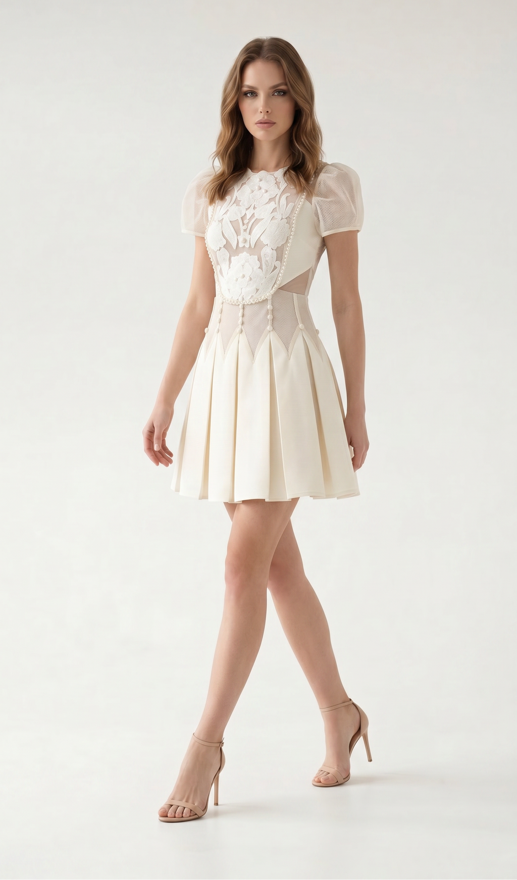 Rosalie İşlemeli Mini Elbise