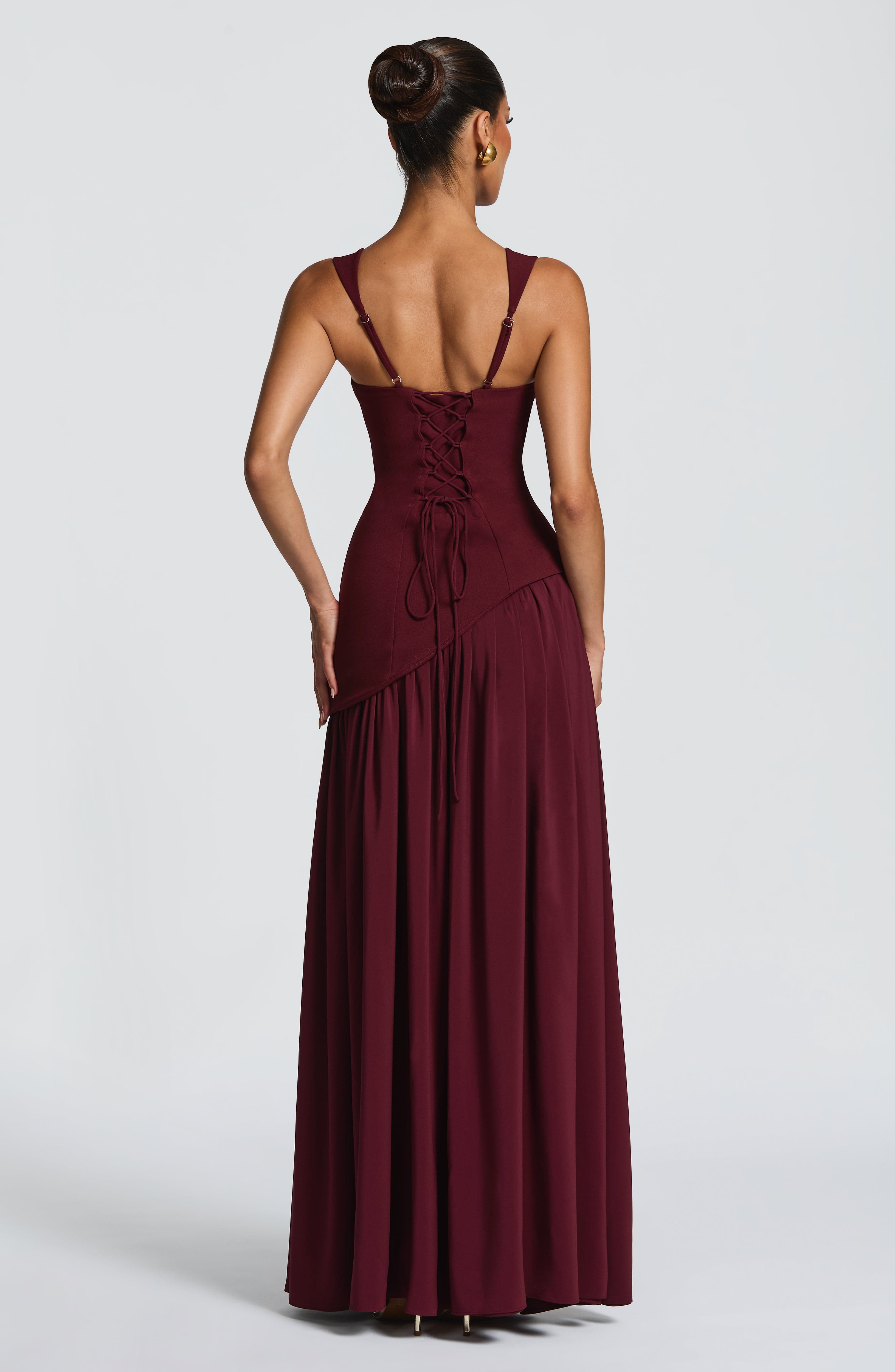 Tullulah Maxi Elbise - Kiraz Rengi