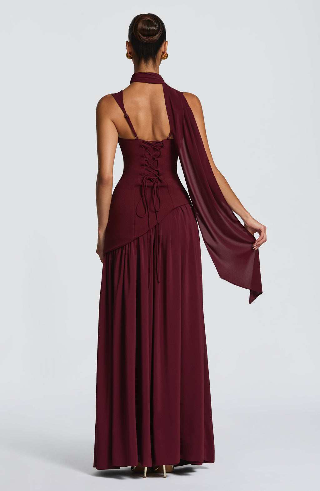Tullulah Maxi Elbise - Kiraz Rengi