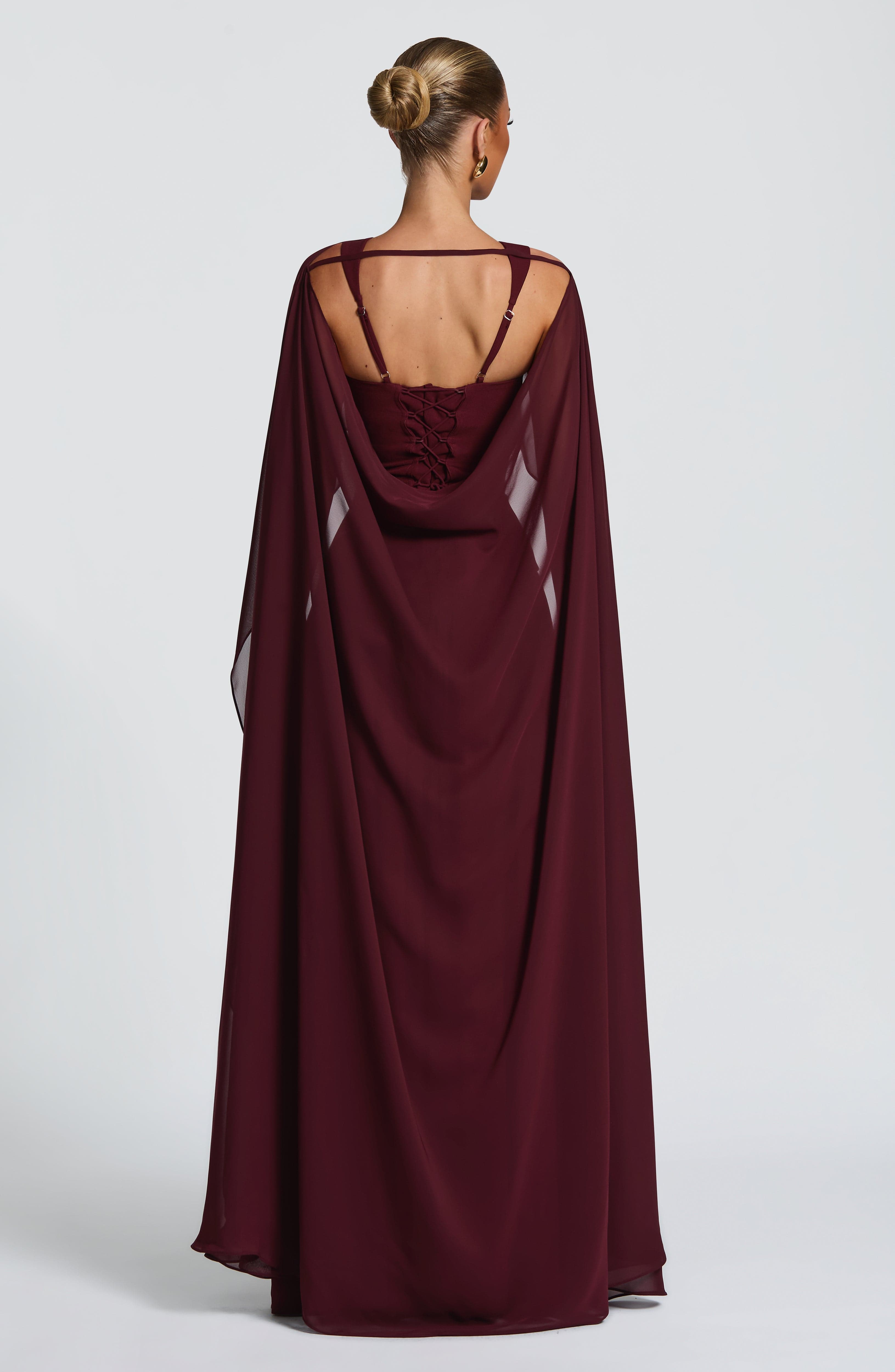 Tullulah Maxi Elbise - Kiraz Rengi