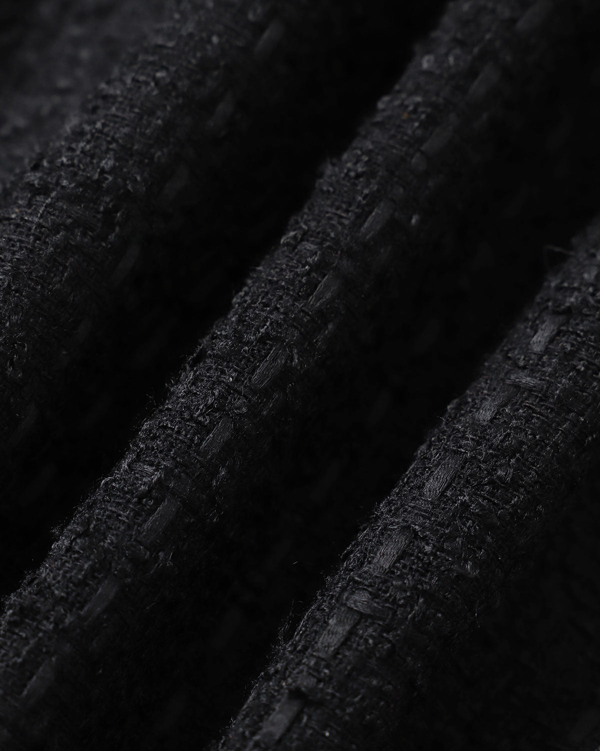 Siyah Çift Sıra Düğmeli Tweed Blazer